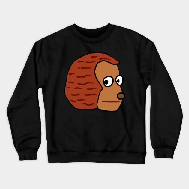 Monkey Puppet Meme Crewneck Sweatshirt by Mark Ewbie